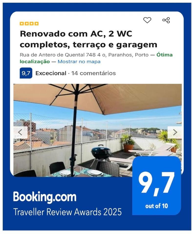 شقة Renovado Com Ac, 2 Wc Completos, Terraco E Garagem بورتو المظهر الخارجي الصورة